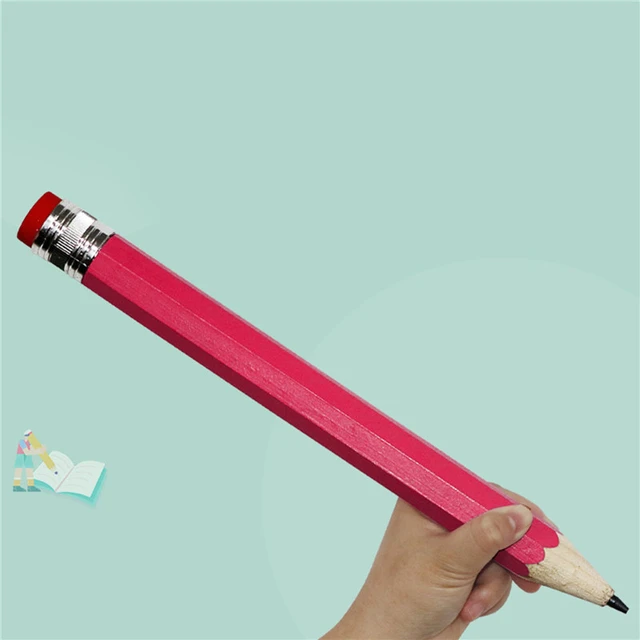 33cm/12.99 Wooden Jumbo Pencils Novelty Big Pencil with Cap and Eraser for  Home Decorations/Prop/School Kids Writing/Gifts - AliExpress