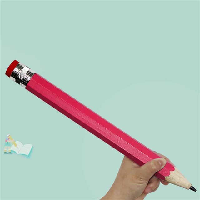 33cm/12.99 Wooden Jumbo Pencils Novelty Big Pencil with Cap and