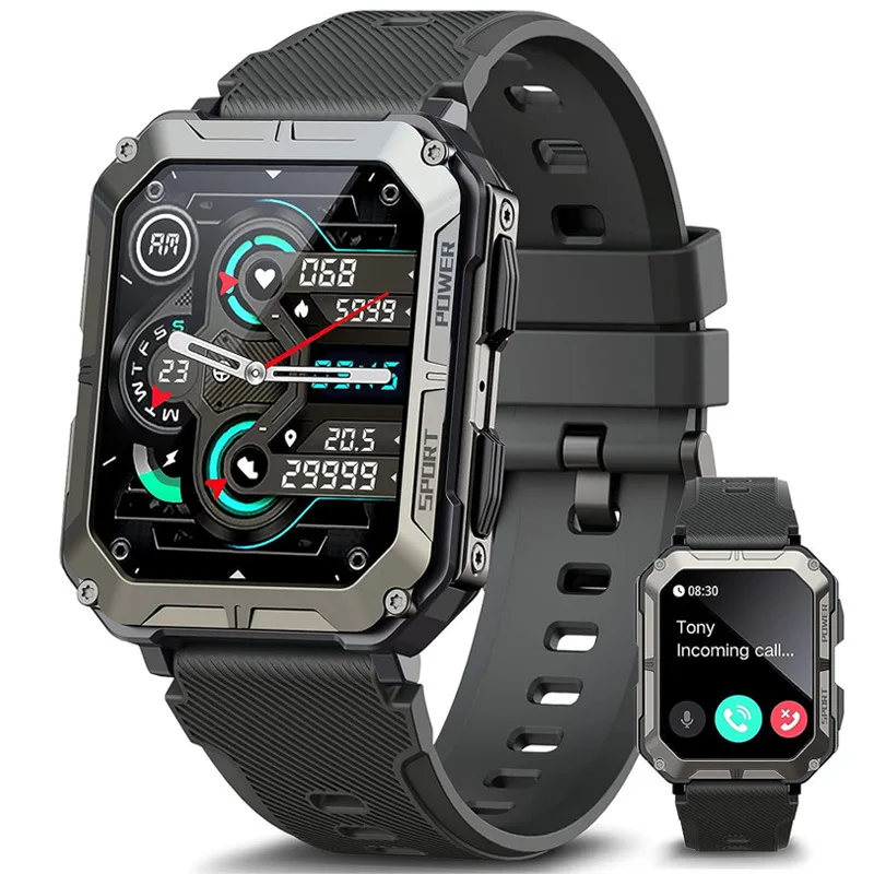 

Business Smart Watch BT Bluetooth Call IP68 Waterproof Outdoor Watch for iOS Android Voice Assistant Male and Female Watch 2023