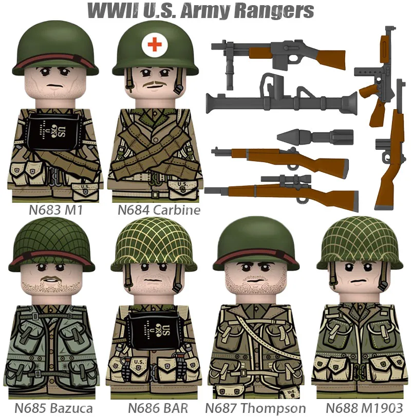 WW2 Winter Soldiers Building Block Set - Military Figures & Weapons Collection