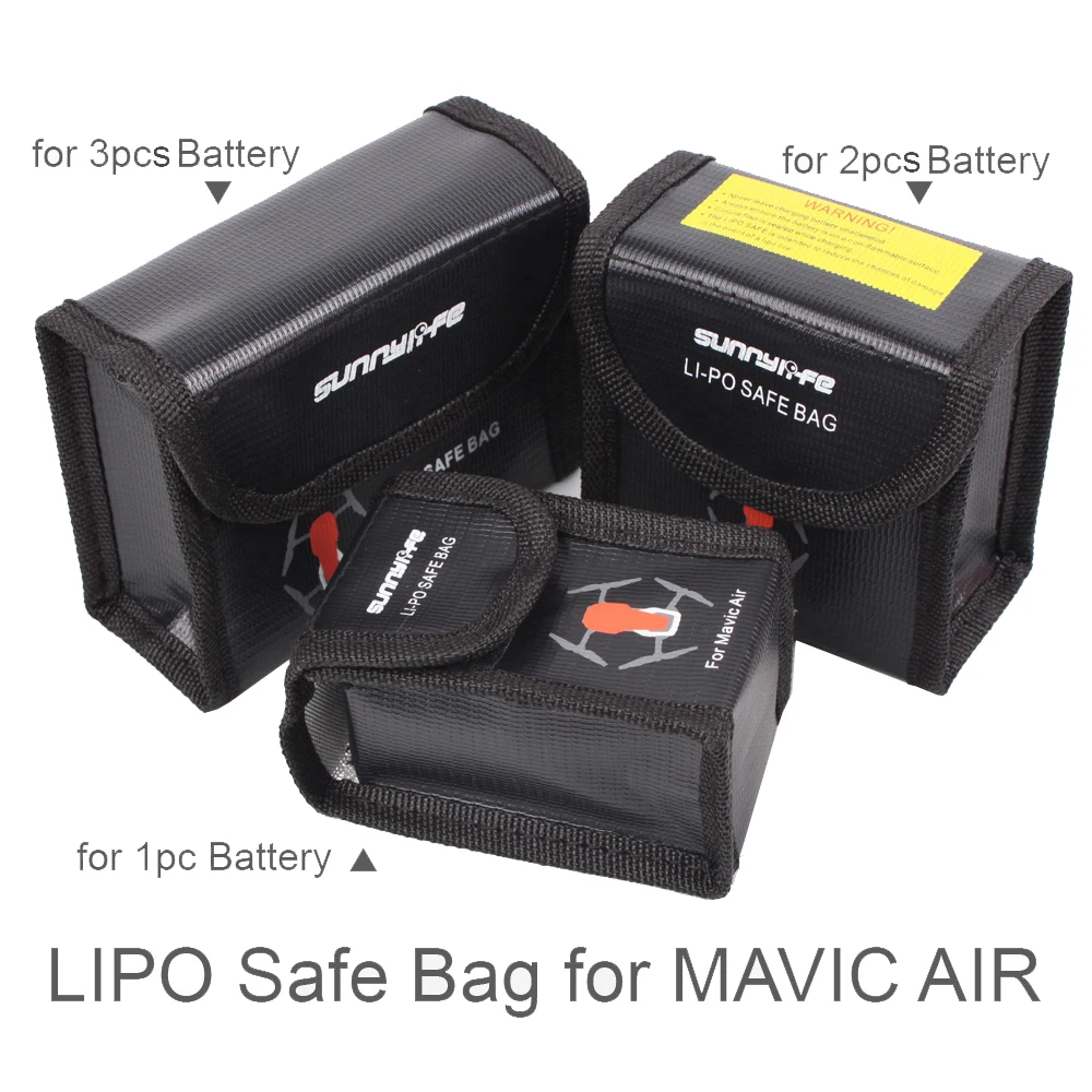 

Safe Bag For DJI Mavic AIR Lipo Battery Explosion-proof Safe Bag Mavic Air Battery Fireproof Case Fiber Storage Box Protector