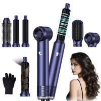 Appareil de coiffage 5 en 1 pour les soins capillaires, fer à friser 632, peigne lissant, brosse ronde, sèche-cheveux avec air chaud et froid, pour créer des cheveux volumineux, lisses, ondulés et en couches, ainsi que des franges à l'air, brosse de coiffage multi-usage pour lisser les cheveux à la maison. 1