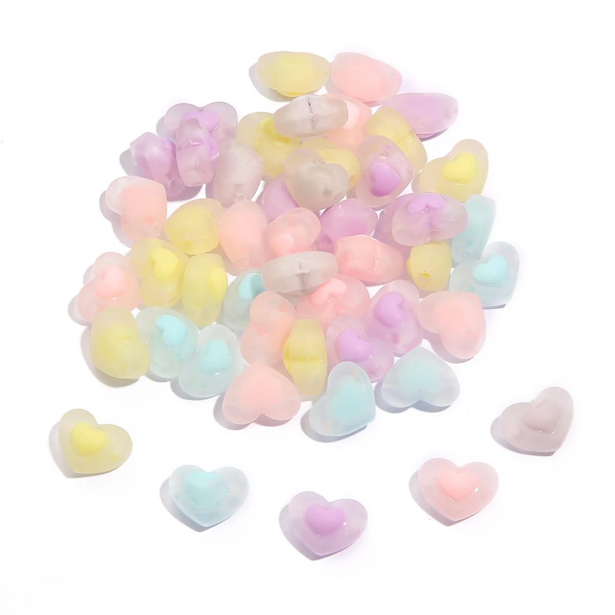 20 stücke Acryl Transparent Matt Stern Pentagramm Form Perlen Charme Für Schmuck Machen DIY Halskette Ohrringe Halskette Zubehör – Detail 10