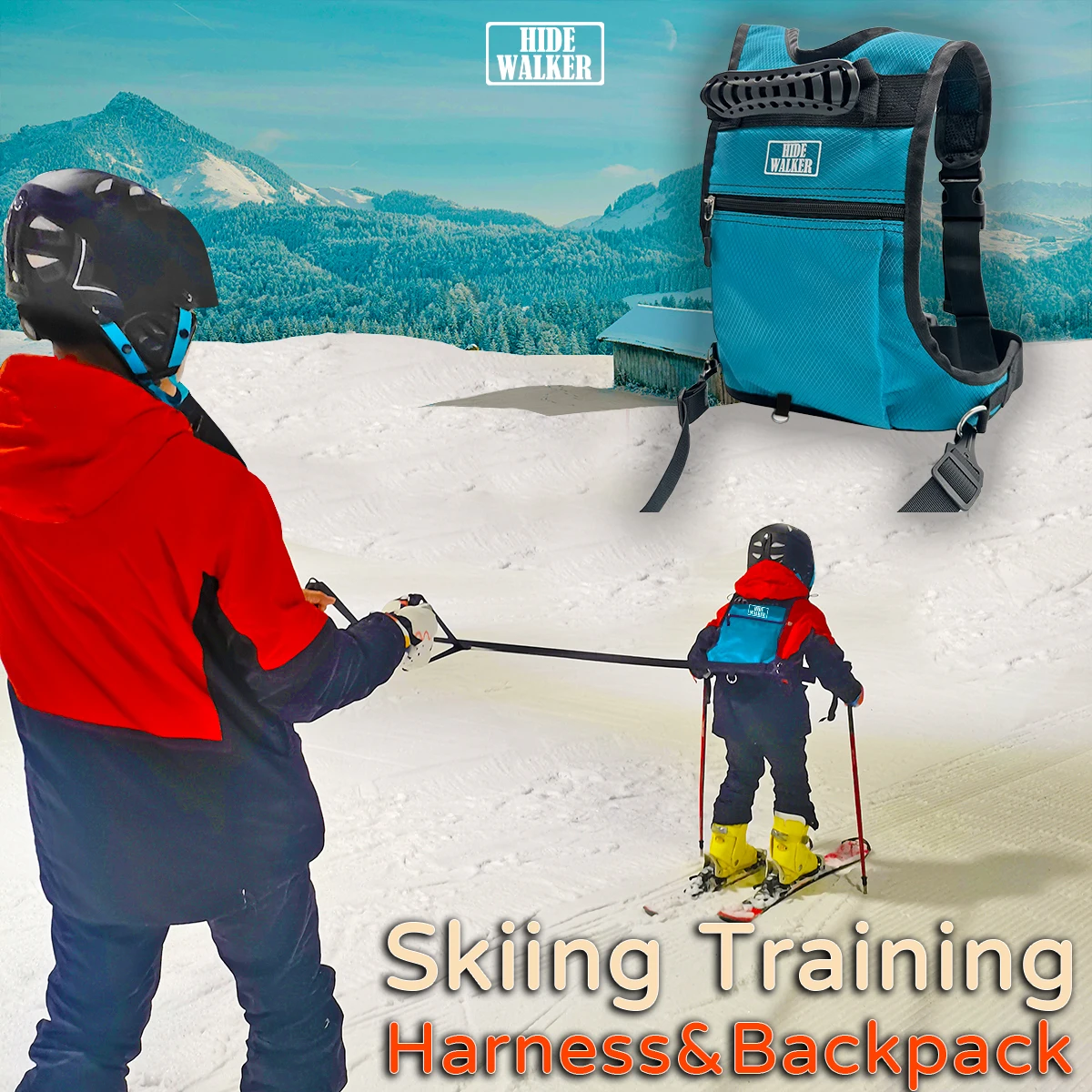 SkiHarnessforKidsBackpackAdjustableSnowboardTrainingBelt