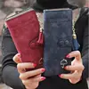 Women Wallet Lady Clutch Leather Frosted Tassel Female Wallets Long Length Card Holder Phone Bag Money Coin Pocket Ladies Purses 2