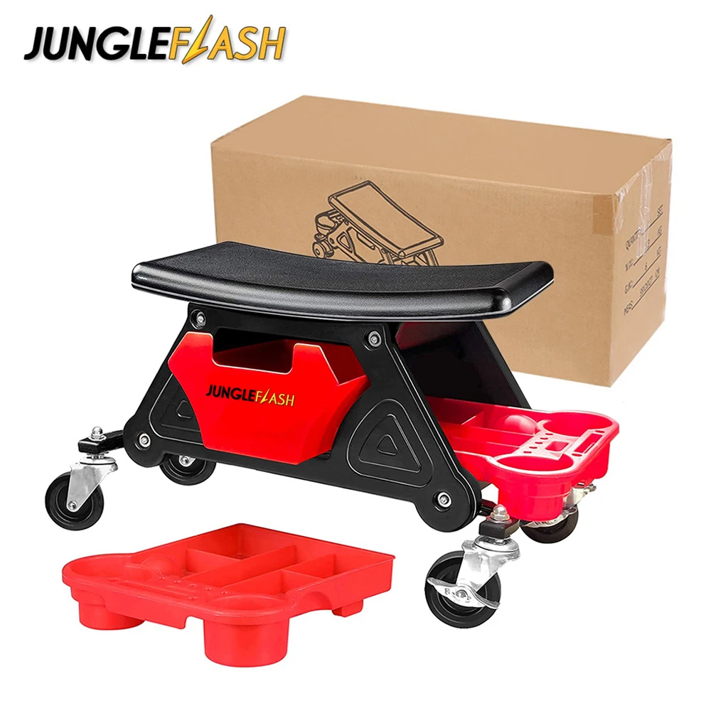 Jungleflash Car Detailing Sgabello Sedia Mobile Rolling Seat Creeper Per Meccanica Detailers/Garage/Officina/Involucro In Vinile