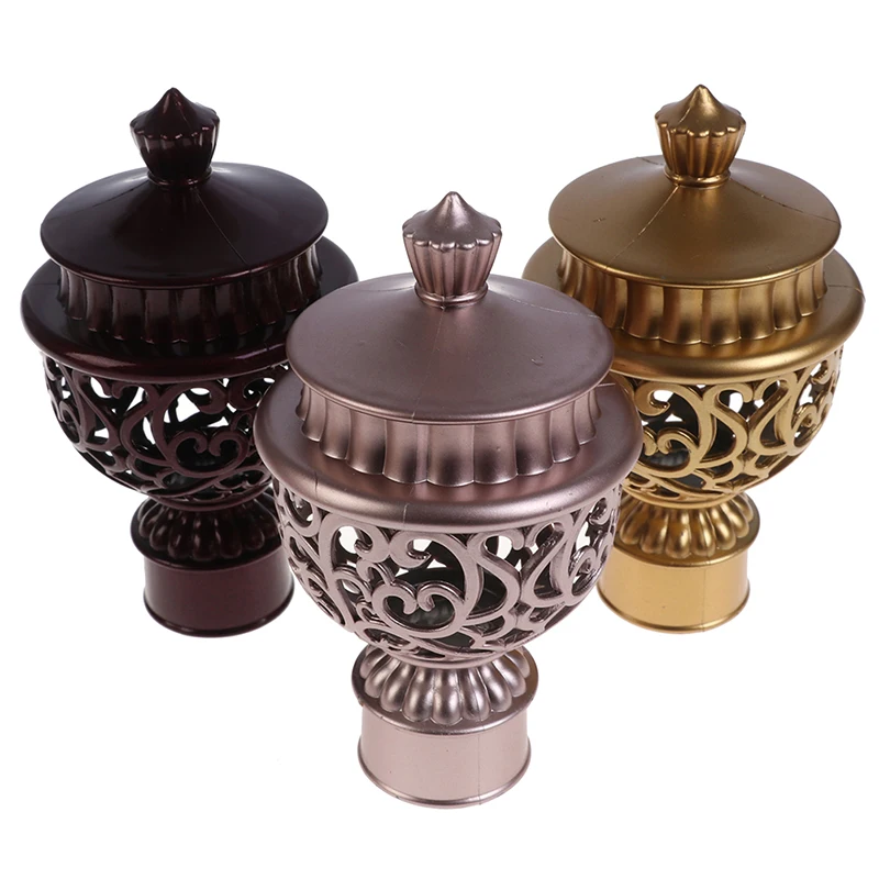 Description Picture 6 of item2pcs Curtain Rod Cap Finials 66 X 115mm Plastic Vintage For 28mm Dia Rod European Style Roman Pole Curtain Rod Accessories Plug