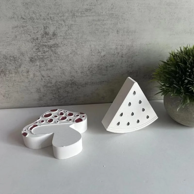Creative Handmade Mushroom Car Mounted Silicone Molds Watermelon Fragrance Expanding Gypsum Mold Aromatherapy Candle Molds 2025