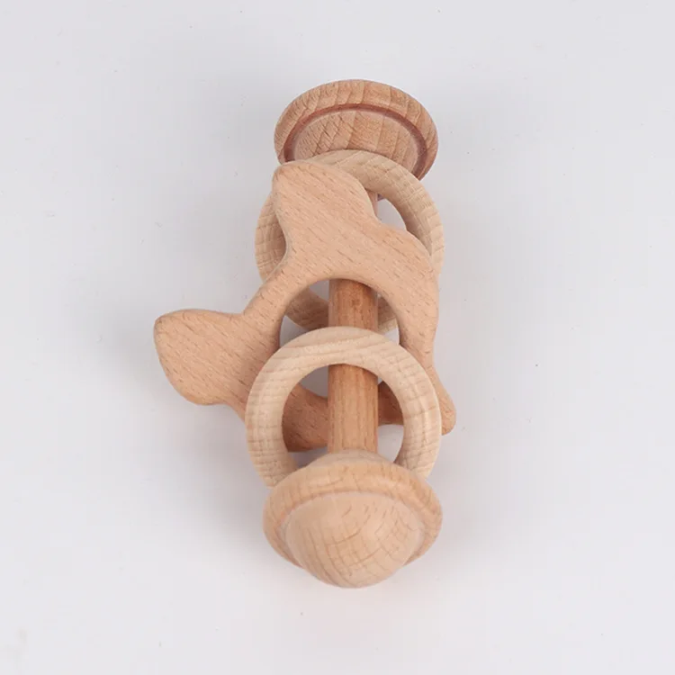 

1 шт., детская деревянная погремушка из бука