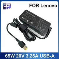 Chargeur USB AC pour ordinateur portable, 20V, 3,25 a, 65W, adaptateur d'alimentation pour Lenovo Thinkpad X301S X230S G500 G405 X1 Carbon E431 E531 T440s Yoga 13 1