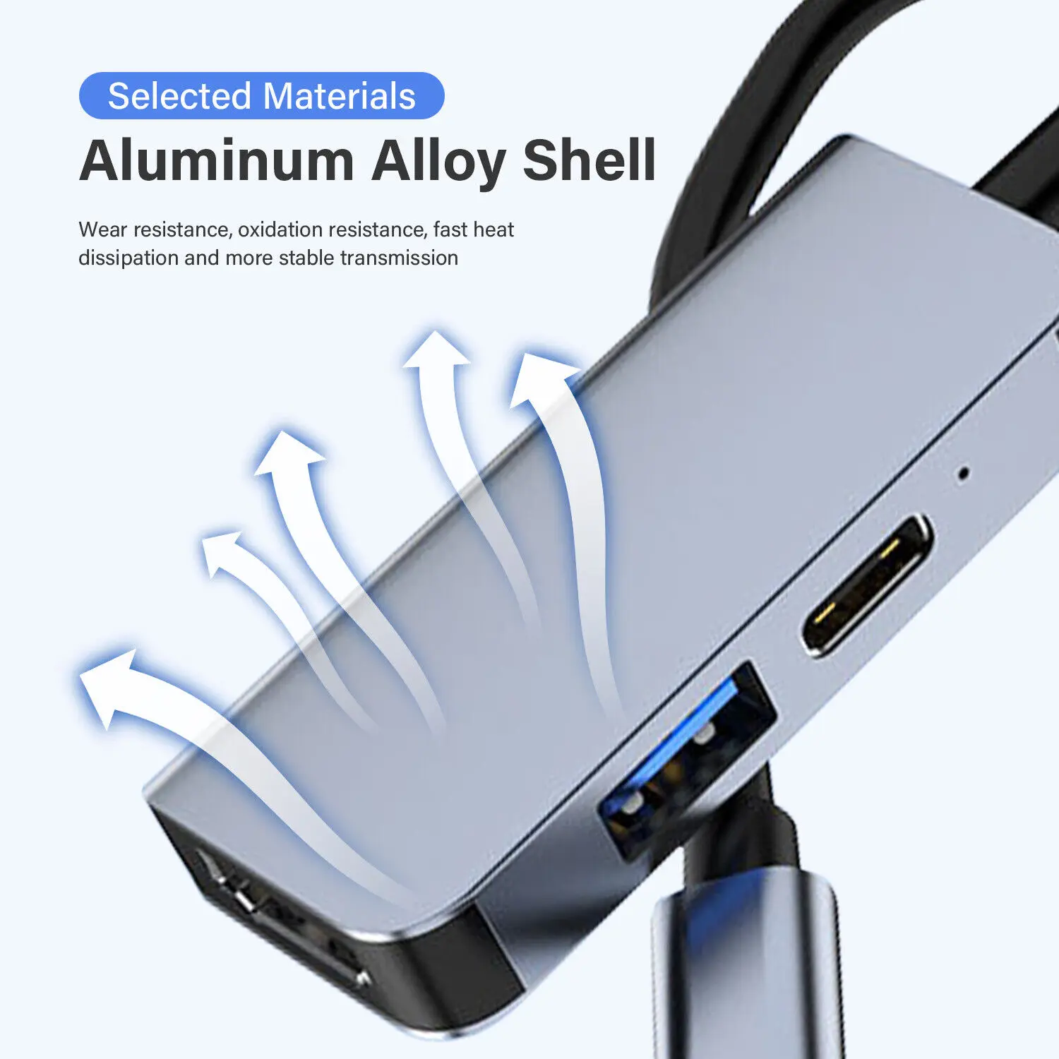 Adaptador Usb c para Multiportas Hdmi Hub Tipo-c Saída Thunderbolt Porta Usb 3.0 Porta de Carregamento 100w Galaxy Macbook Iphone 15 Ipad - Imagem 2