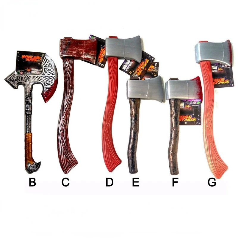 

Axe Plastic Simulation Hoe Halloween Celebration Weapon Show Logging Tool Photography Props Cosplay