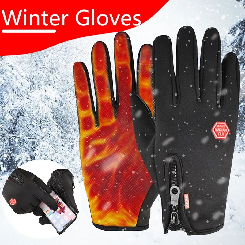 Touchscreen Gloves Outdoor Cycling Driving Waterproof Windproof Non Slip Womens Men Winter Ski