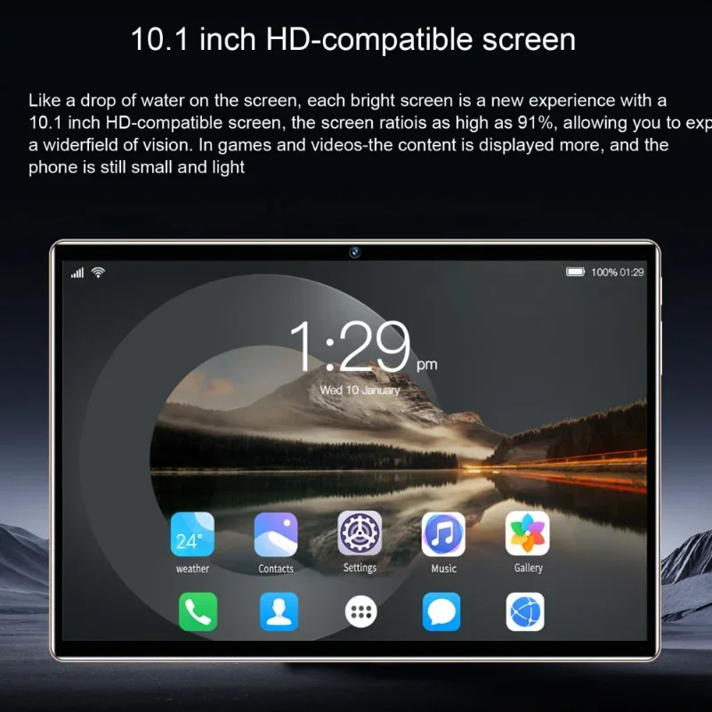 10 Inch Tablet PC Useful Tablet Fast Processor Smooth Running Multifunctional Personal Computer Intelligent Mobile