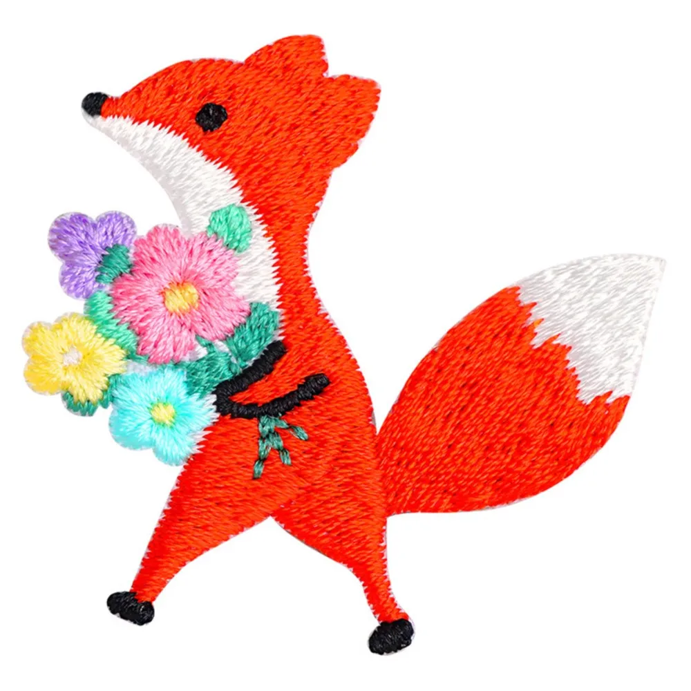 

Chainho,Embroidery Patch,Cloth Sticker,DIY Applique Ironing Patch for Clothing/Jeans/Bags/Shoes,Cartoon Fox Series,2 Piece,EM22