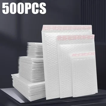 500 PCS White Foam Envelope Bags Self Seal Mailers Padded Shipping Envelopes With Bubble Mailing Bag Shipping Packages Bag 1