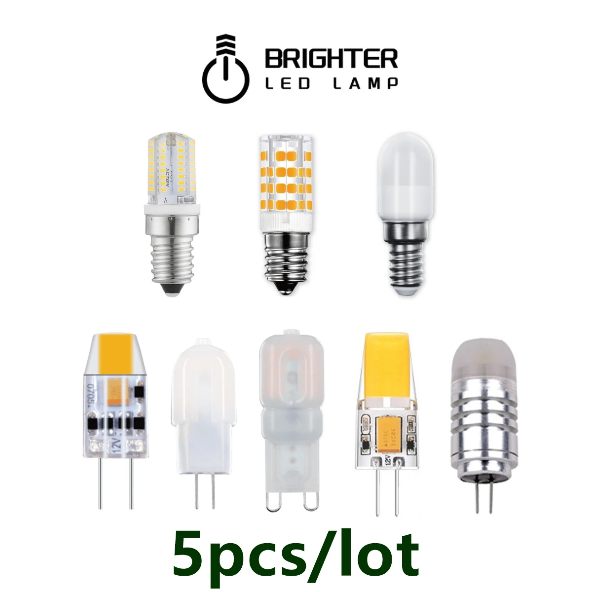 5PCS Factory direct LED Mini light bulb Corn lamp E14 G4 G9 AC/DC12V AC220V super bright warm white light for crystal chandelier dc12v cob led modules strip light bead chip tape modules lamp ultra bright 2 5w waterproof diy letter sign advertising lighting