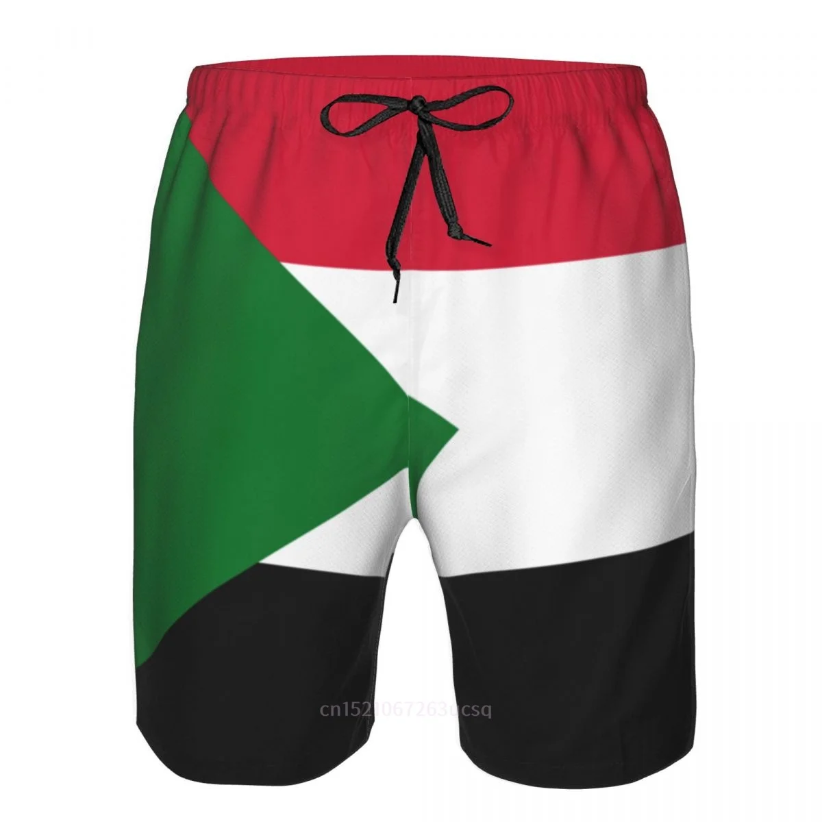 2025 Summer Polyester SUDAN Country Flag 3D Printed Men's Board Shorts Beach Pocket Running Summer Pants 5