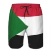 2025 Summer Polyester SUDAN Country Flag 3D Printed Men's Board Shorts Beach Pocket Running Summer Pants 5