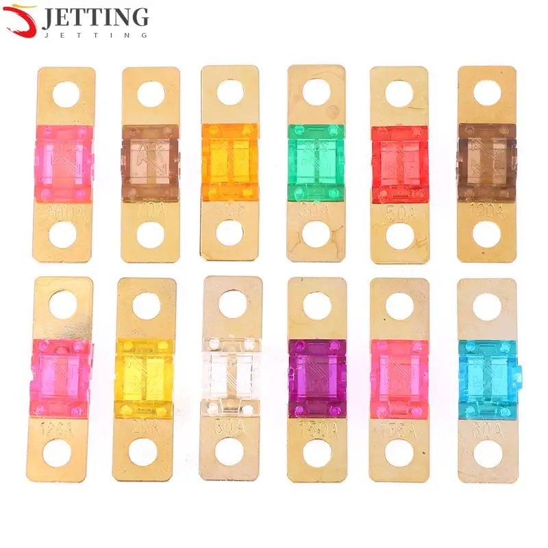 

2Pcs Gold Plated 20A 30A 40A 50A 60A 70A 80A 120A 125A 150A 175A 200A 32V Mini ANS Car Fuse Assortment For Automotive Motorcycle