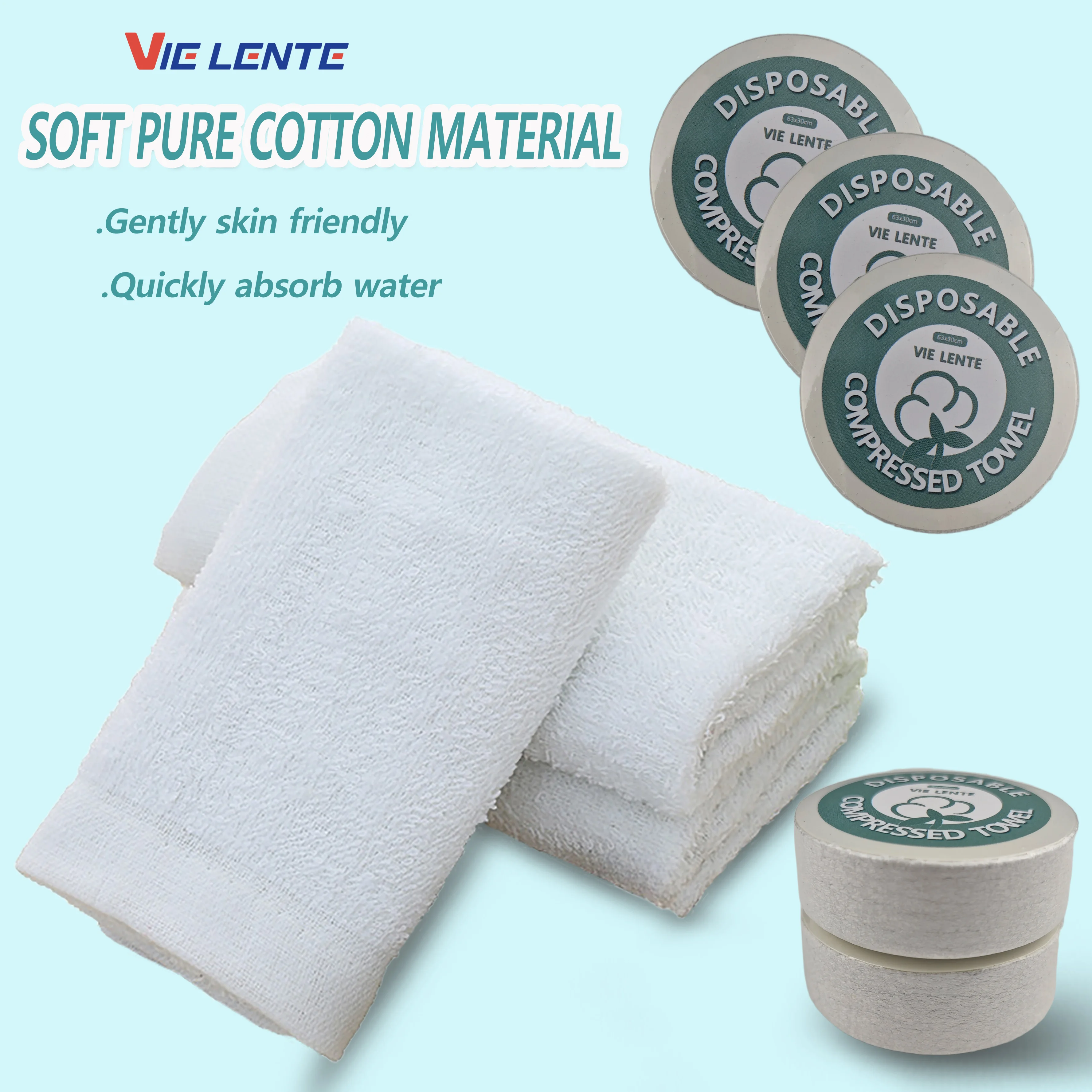 Compressed Disposable Towels (1/5/10/20 Pack) 5