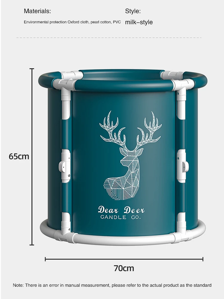 Folding Bath Bucket Adult Whole Body Large Bathtub Thicken Shower Barrel Portable Inflatable Available Foldable Tub Spa Bathtub