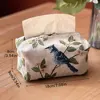 European Vintage Style Tissue Box Living Room Table Storage Bag Jacquard Drawn Paper Bag Household Desktop Paper Drawn Bag 4