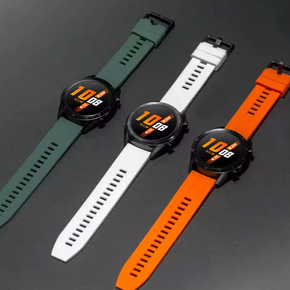 Enhanced Silicone Sport Band for Smartwatch - 22mm Strap Bracelet Replacement