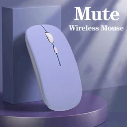 Wireless Bluetooth Rechargeable Mouse for Tablets and Computers (PURPLE)
