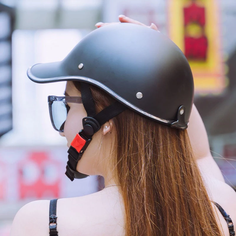 Motorcycle Half Helmet Baseball Cap Universal Men Women Helmet Adult Electric Bicycle Helmets Bike Classic Scooter Helmets