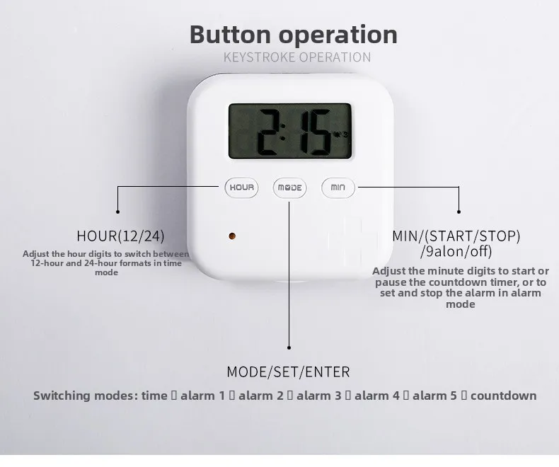 Smart Electronic Pill Case Alarm Clock Reminder Medicine Storage Box with Timer Elderly Medication Management Weekly Organizer