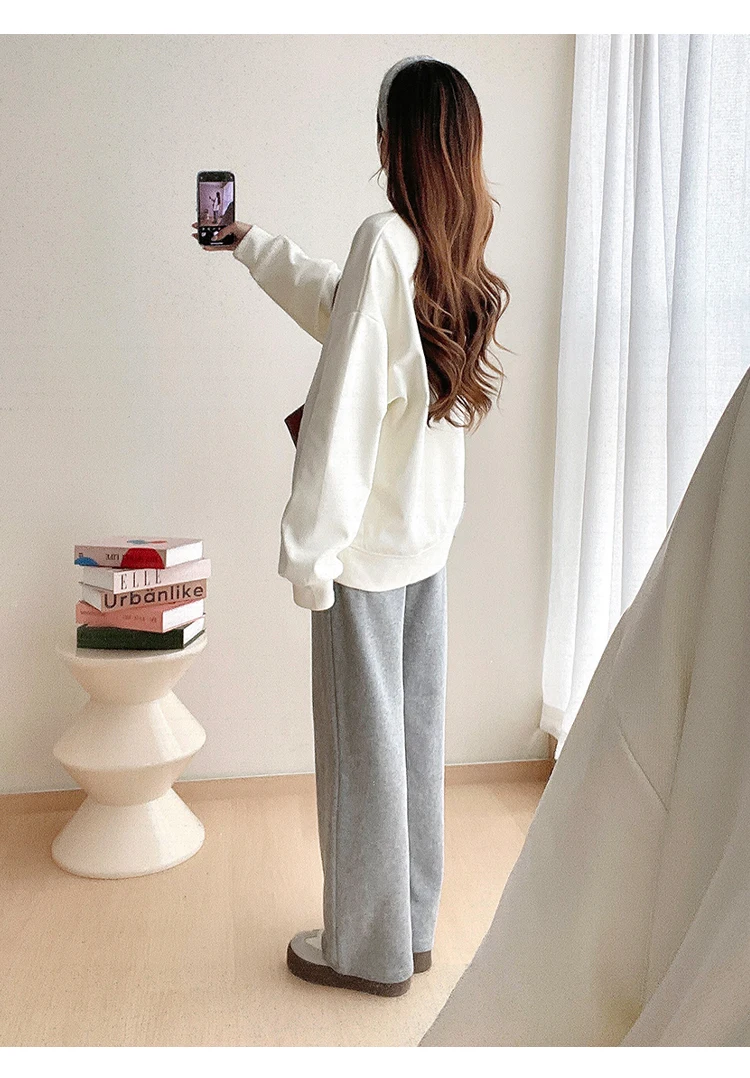 Autumn Pregnant Woman Sports Coats Long Sleeve Single-breasted Maternity Loose Casual Jackets Short Women's Outwear Cardigans