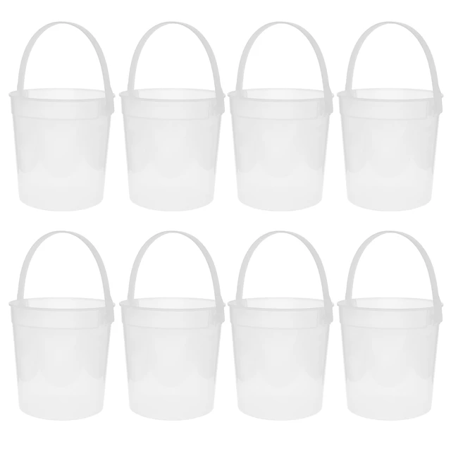 10 PCS Mini Storage Bucket Milk Tea Cups Food Containers Lids Ice Cream  Clear Drink Pp Packing Bottle Utensil Holder - AliExpress
