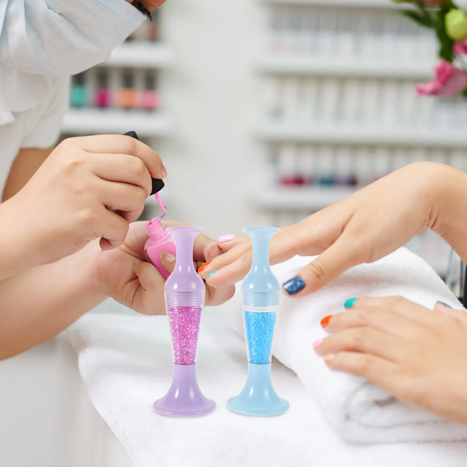 2Pcs 네일 아트 도구 다이아몬드 드릴 펜 투명한 꽃병 모양 자수 다이아몬드 아트 공예를 위한 인체공학적 디자인