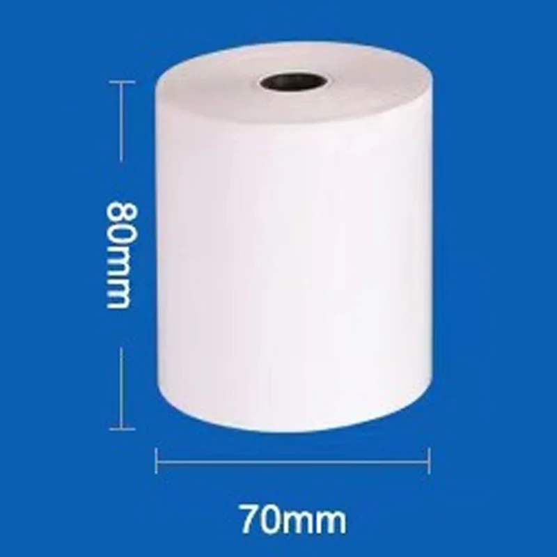 2 Rolls Thermal paper 80x70 Supermarket cash register paper 80mm food takeout printing Bank voucher number 80*700