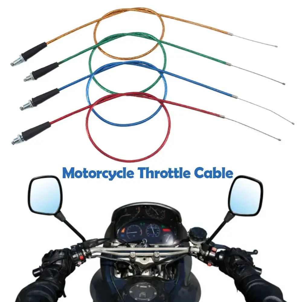 Universal Motorcycle Throttle Cable Replacement Durable Colorful Throttle Wires Adjustable Dirt Bikes Throttle Motorbike