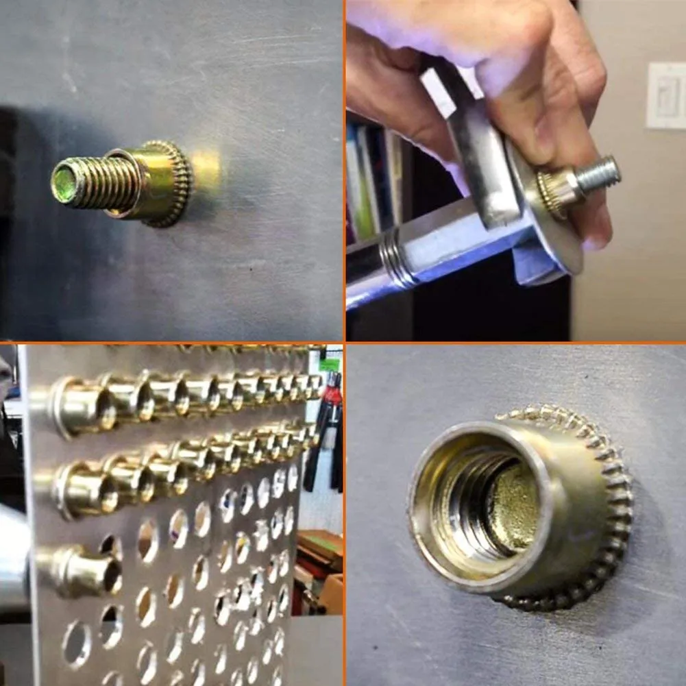 Knurled Body Rivet Nuts M6 Metric Size Rivnuts Zinc Plated Assorted Blind Carbon Steel Nut Rivet Nuts 50X Flange