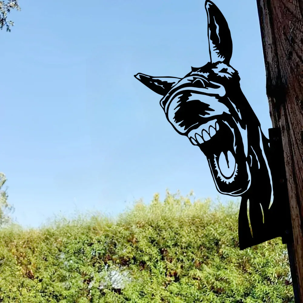 

Add a Touch of Whimsy to Your Garden with this Adorable Iron Donkey Silhouette Wall Art Decoration for Garden Party Statue Gift