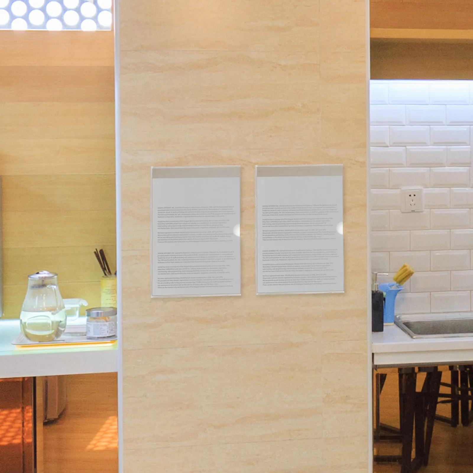 2Pcs 아크릴 파일 디스플레이 홀더 투명 A4 문서 정리함 사무실 파일 랙 투명 문서 보관 시스템