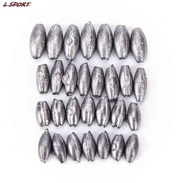 100pcs Fishing Lead Egg Sinker Slip Sinker Weight 1g/0.8g/0.6g/0.5g