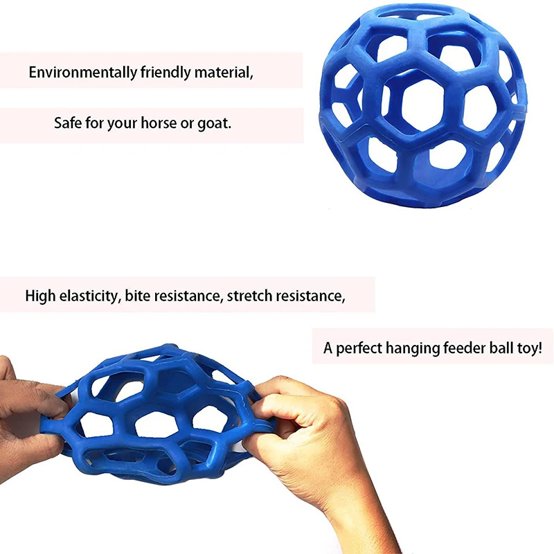 Horse Treat Ball Hay Feeder Toy Ball Hanging Feeding Toy for Horse Horse Goat Sheep Relieve Stress Horse Treat Ball 5