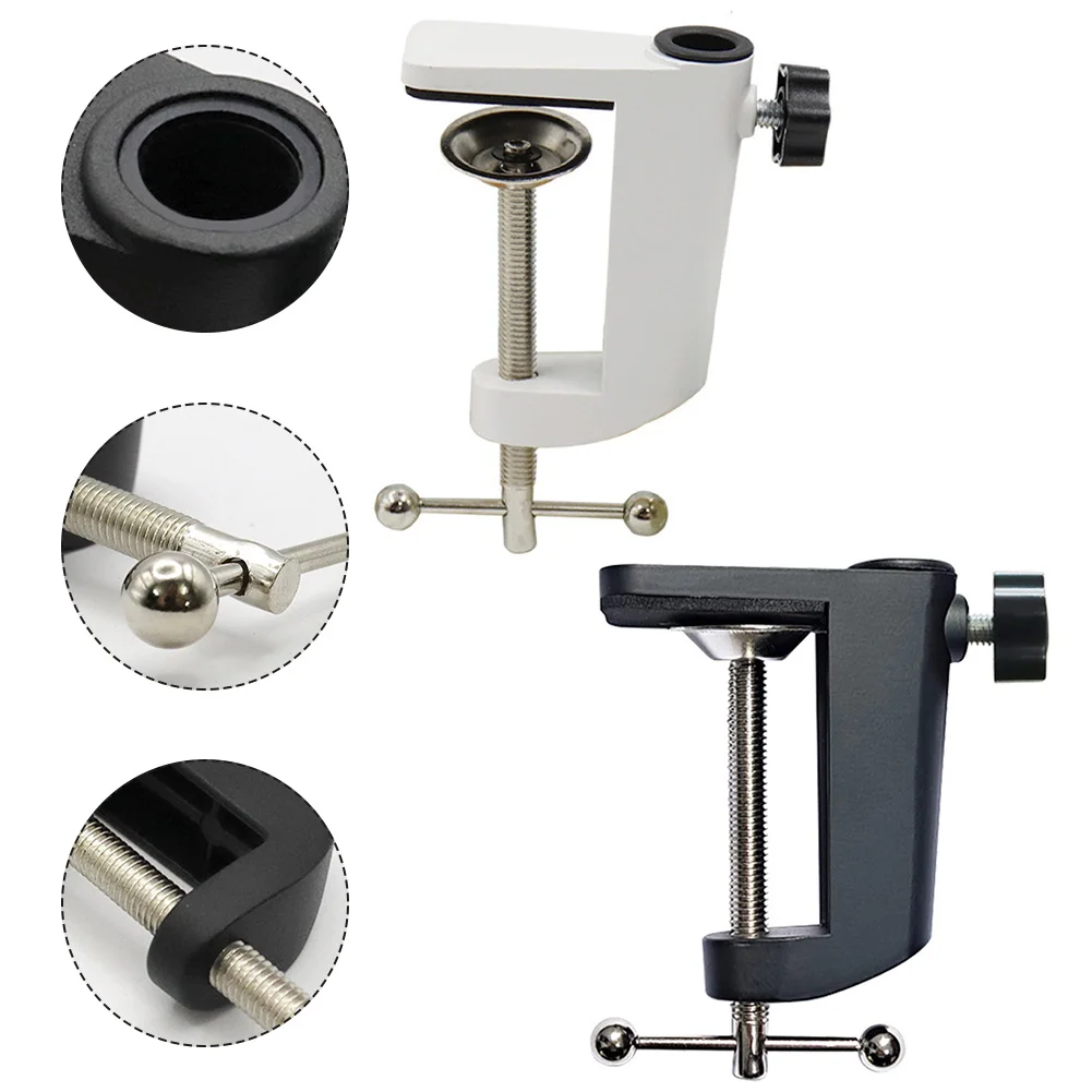 Desk Table Mount Clamp I-Shaped Fixed Clamp Bracket For Working Microphone Stands Replacement Part Desktop Clips 1pcs