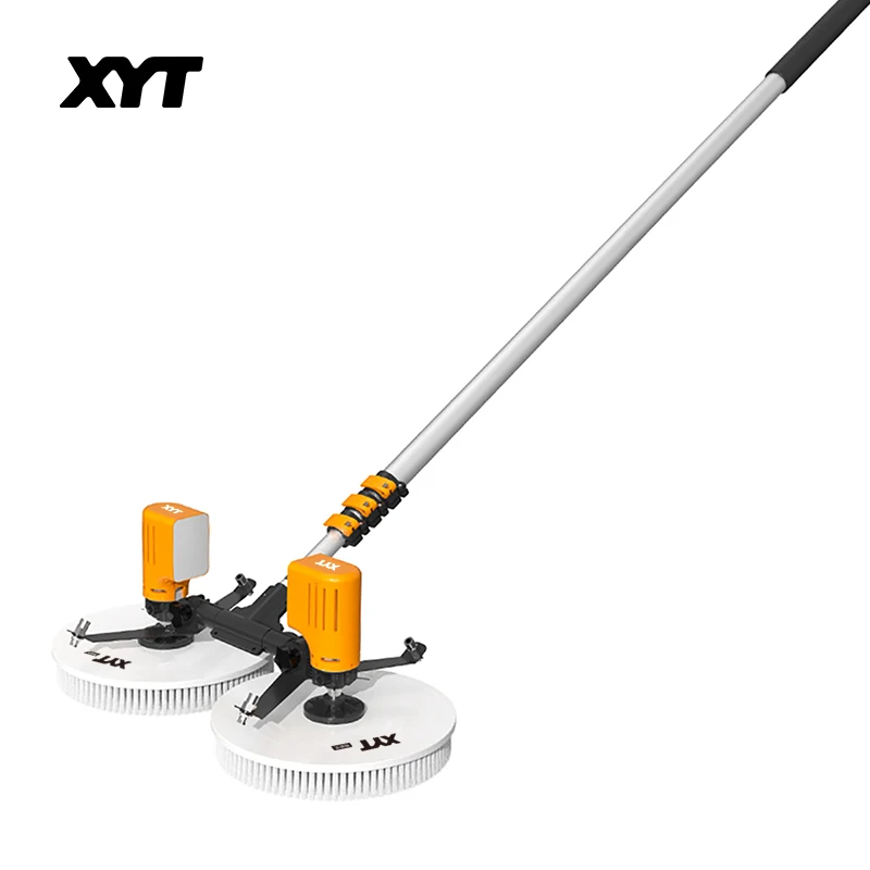 XYT solar panel cleaning double-headed electric brush PV equipment photovoltaic clean  machine tool kit complete system 4