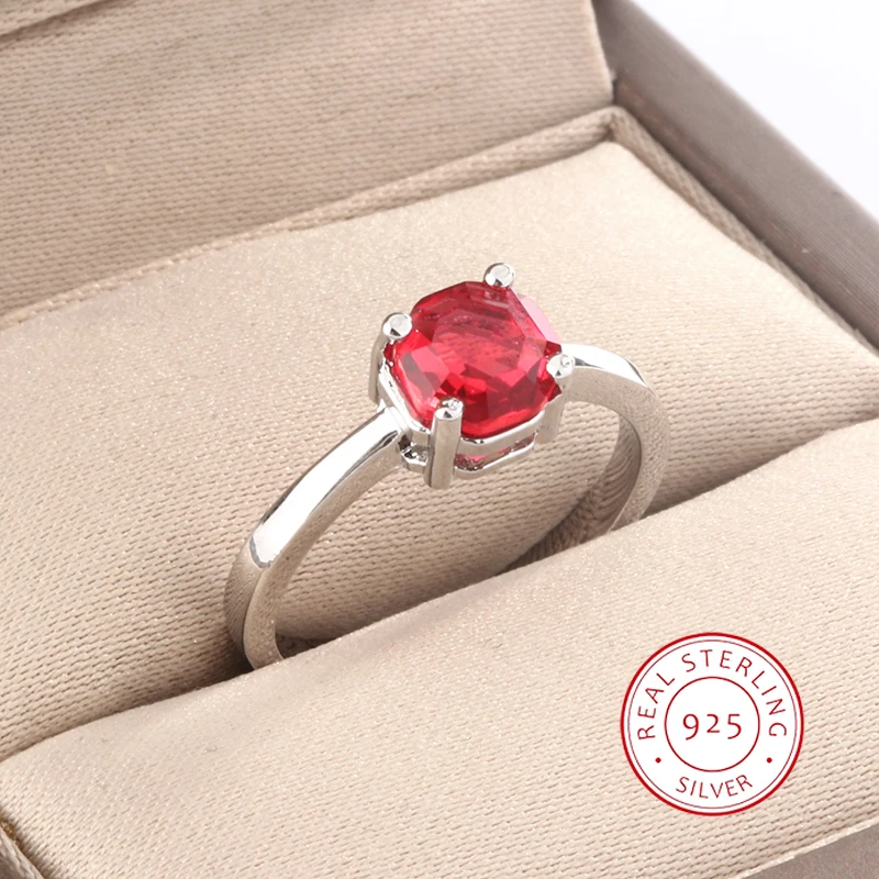 

Stylish AAA Cubic Zirconia Red Crystal Ring Women's Wedding Anniversary Party Ring High Quality Finger Accessories New Jewelry