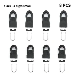 8-Piece Tool-Free Zipper Puller Set (BLACK 8PCS)
