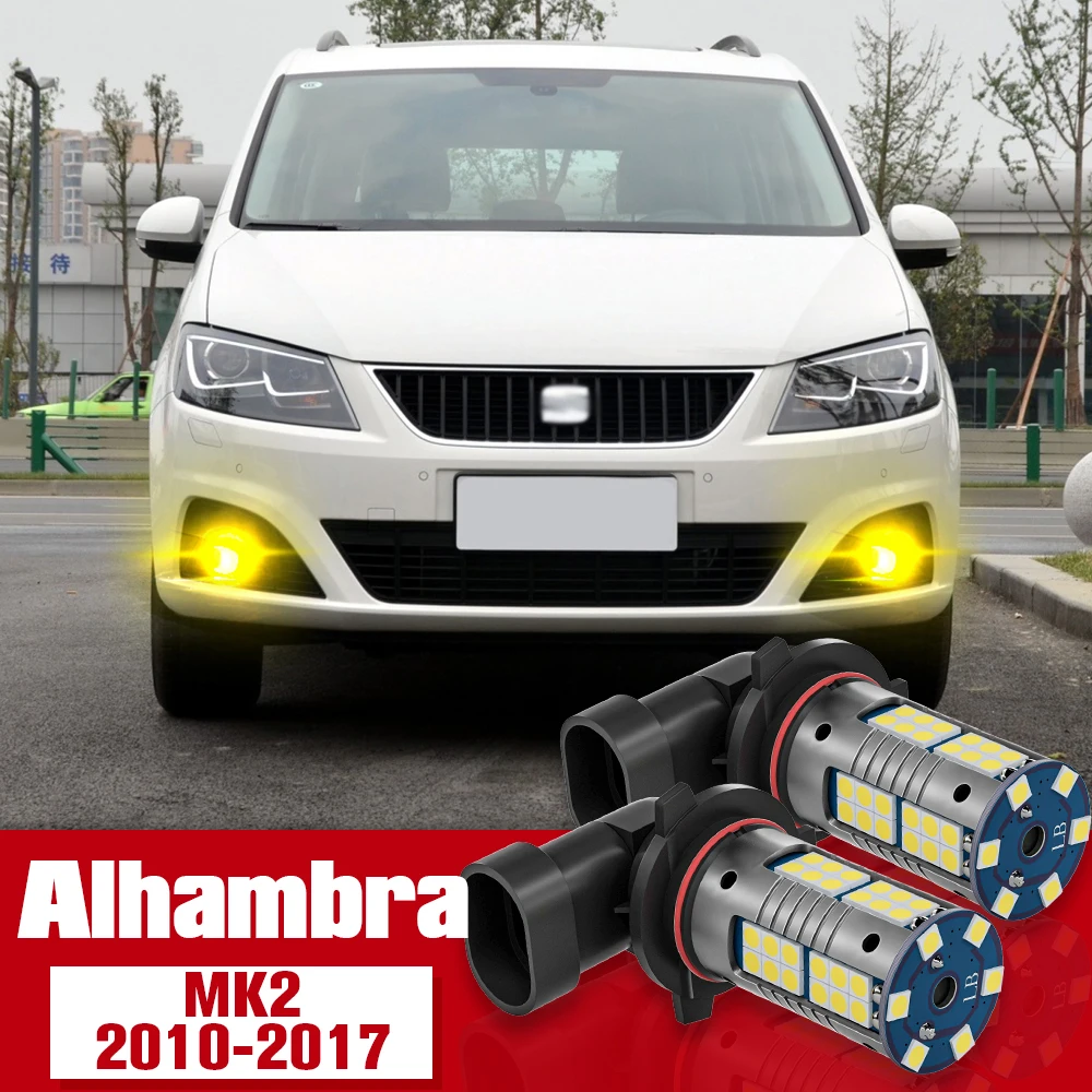 

2pcs Front Fog Light Accessories LED Bulb Lamp For Seat Alhambra MK2 2010-2017 2011 2012 2013 2014 2015 2016
