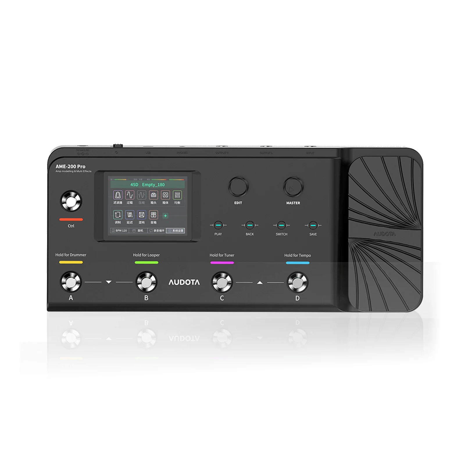 AUDOTA AME-200 Pro ギターマルチエフェクター Audota Ame-200 Pro Guitar Processor with Built-In Tuner, 50 Drums