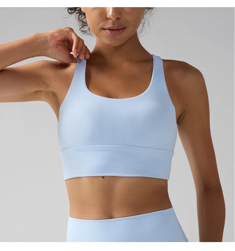 Einfarbig Frauen Frauen Fitness Yoga Bhs Rennen Zurück Sport Bhs Nylon Top Frauen Bh Sexy Atmungsaktive Unterwäsche Für Frauen Gym – Detail 10