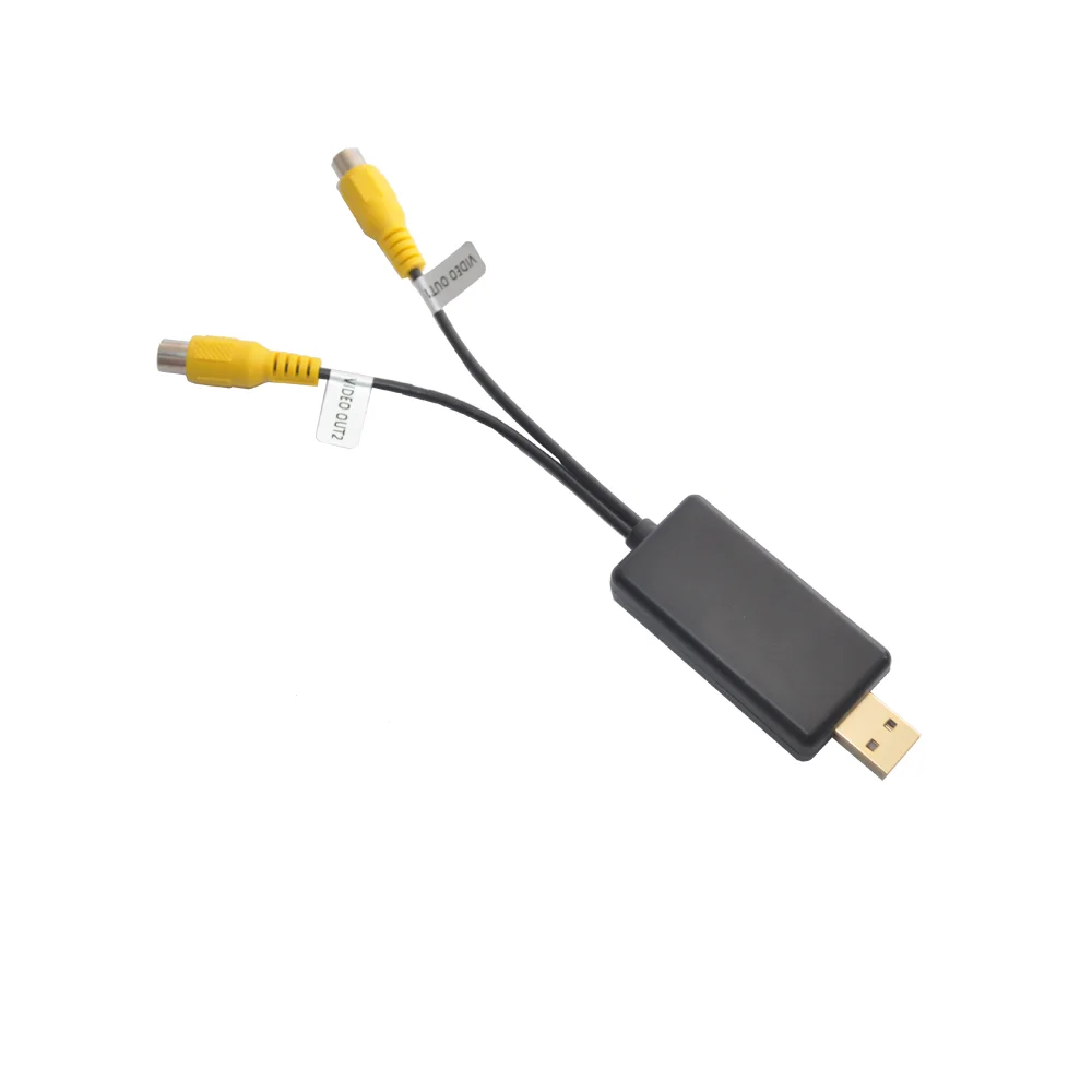 Video Output Adapter USB To CVBS Video Output Adapter 2 CVBS Output USB To RCA Cable DC 5V for Android Multimedia Player and Android TV Player
