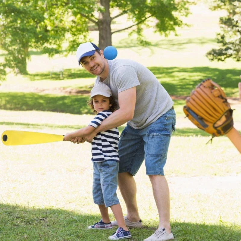 Mini Baseball Bar Antislip Grip for Children Practice Kids Soft Baseball Bat Kids Bat with Set 69HD